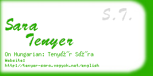 sara tenyer business card